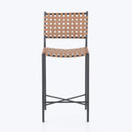 Woven Leather Counter Stool Default Title