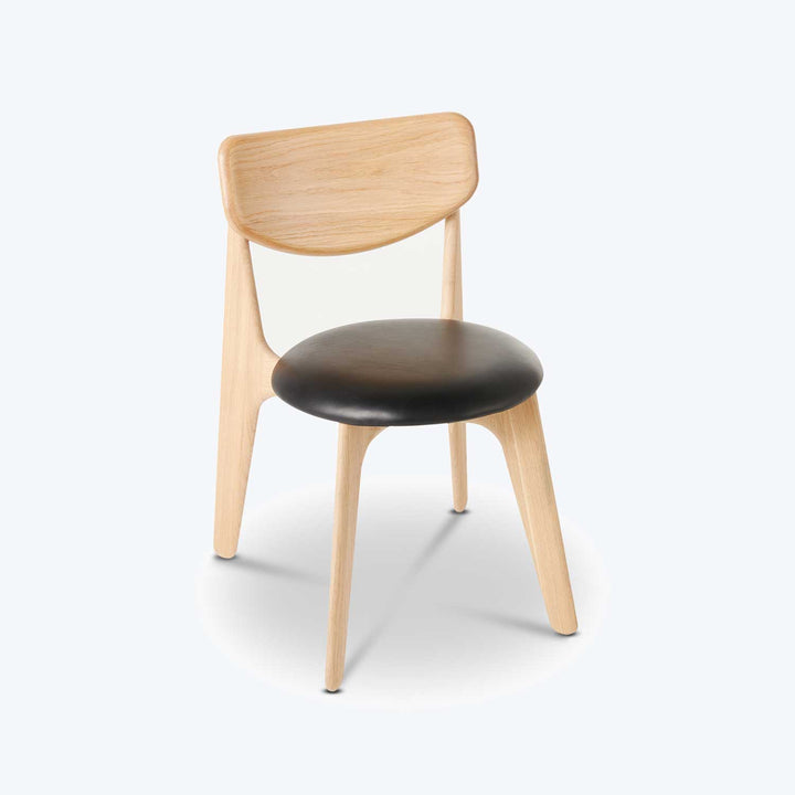 Slab Upholstered Side Chair-Black