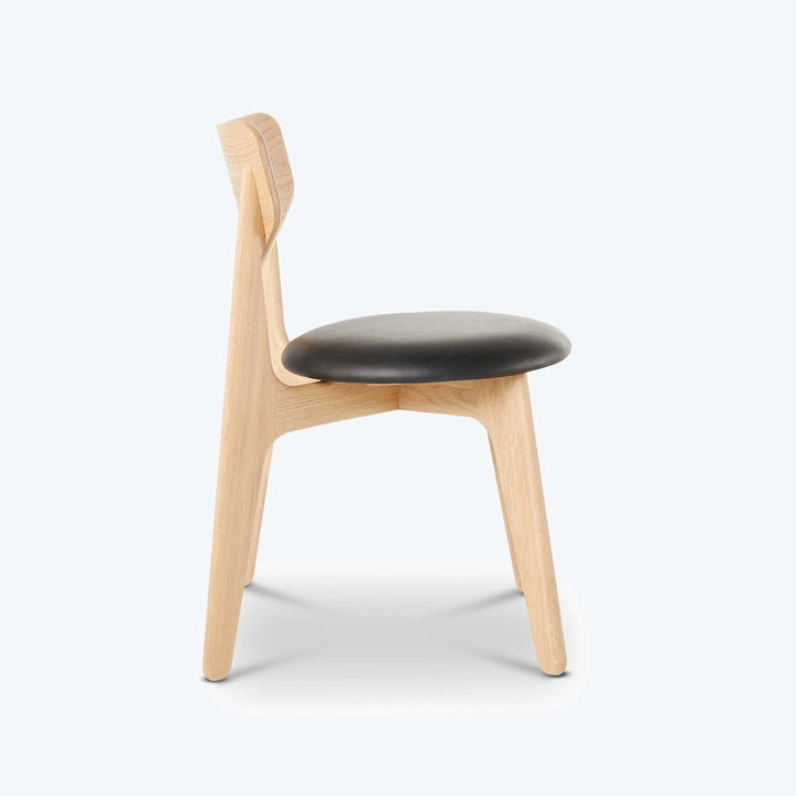 Slab Upholstered Side Chair Black