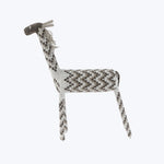 White & Silver Beaded Zebra-Small