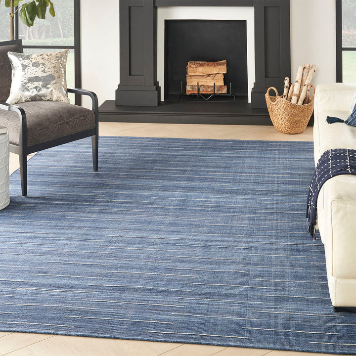 Kavya Kilim Rug - Navy-6' x 9'